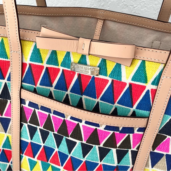 Kate Spade Francis Capri Espadrille Tote Shoulder Summer Bag in Geogeo - Picture 2 of 12